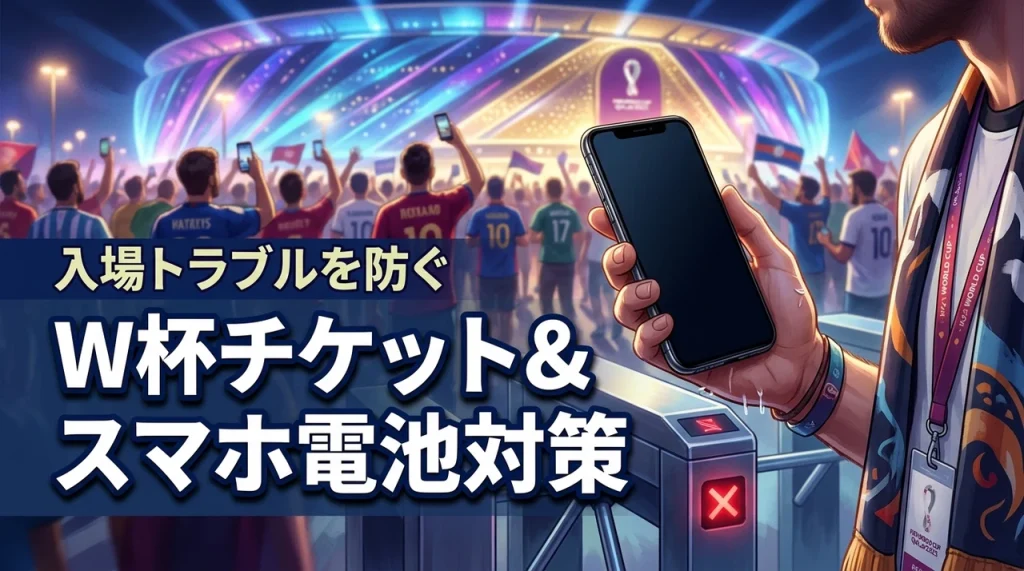 ワールドカップチケットとスマホ電池切れ！トラブルを防ぐ万全の事前準備