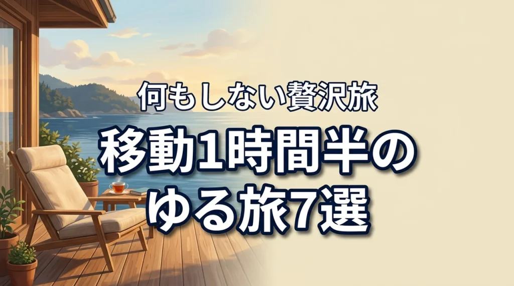 移動時間1時間半以内の関東近場！何もしない贅沢なゆる旅スポット7選