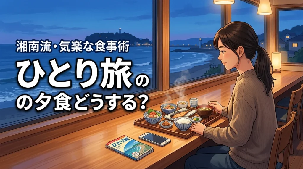 お店選びに迷う方へ！ひとり旅で夕食をどうする？気楽に食べられる方法を湘南で実践