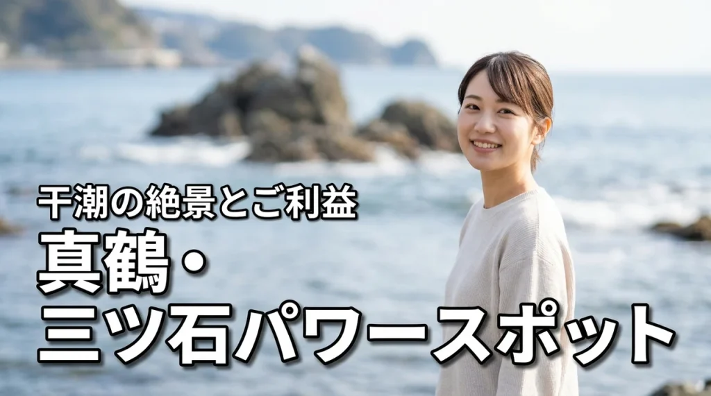 【神秘的】真鶴の三ツ石はパワースポット？絶景の理由とご利益を紹介！干潮時を狙おう（記事のアイキャッチ画像）
