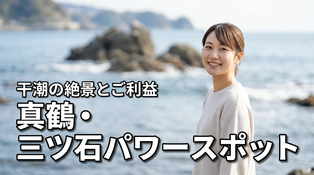 【神秘的】真鶴の三ツ石はパワースポット?絶景の理由とご利益を紹介!干潮時を狙おう(記事のアイキャッチ画像)